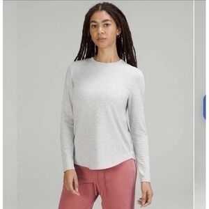 🍋EUC Lululemon Love Modal Fleece Long-Sleeve Shirt Ultra Grey 16 W3GO5S $68